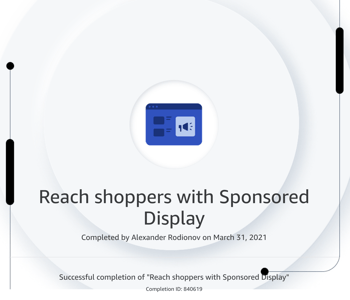 Sponsored Display Certificación